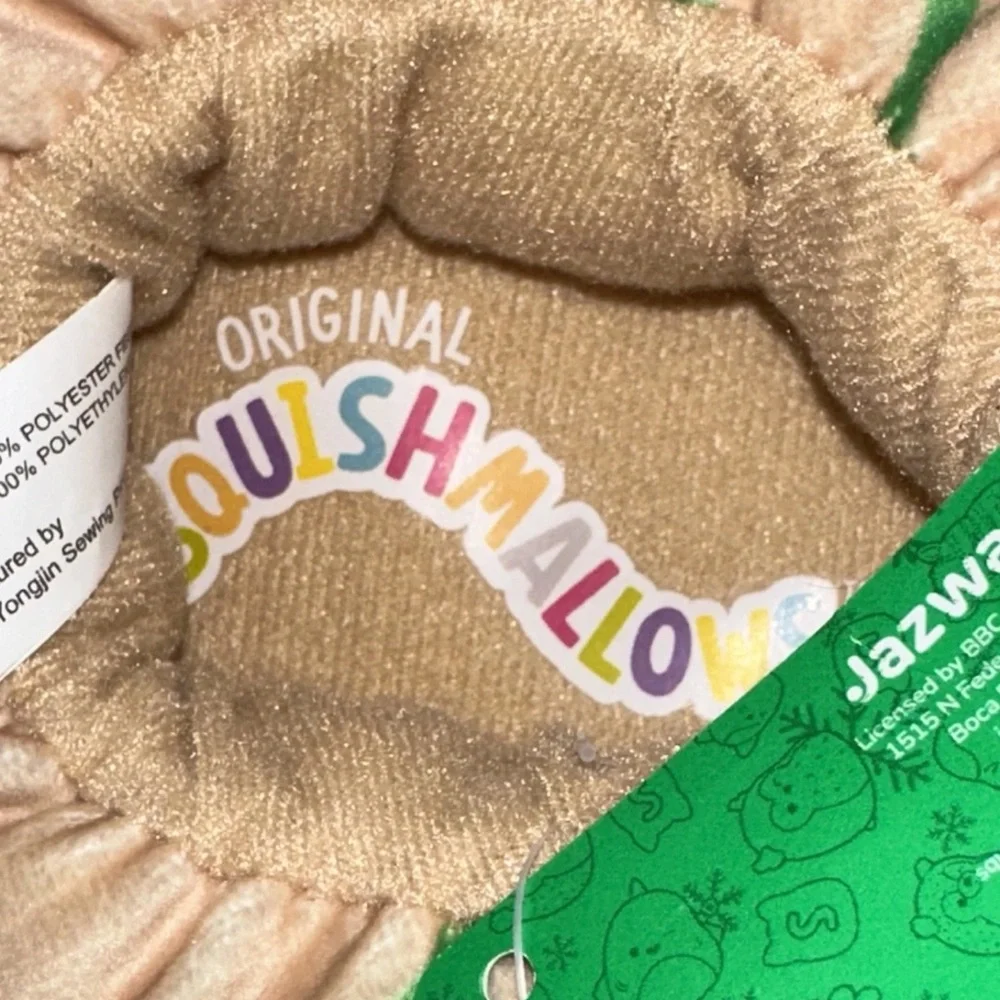 Originally Squishmallows Christmas Slippers Reindeer Lights Size 11/12 YOUTH A16